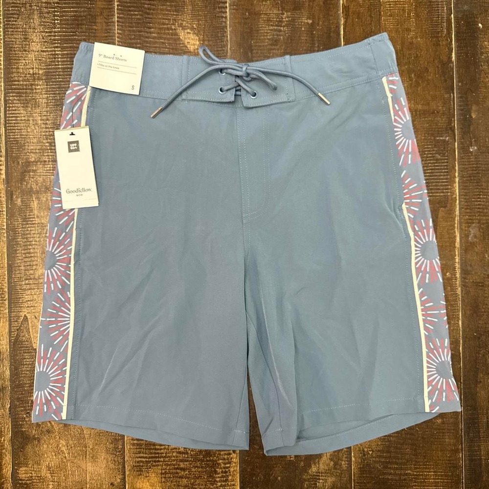 Goodfellow & Co. Men's Blue Board Shorts 9 inch Inseam